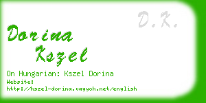 dorina kszel business card